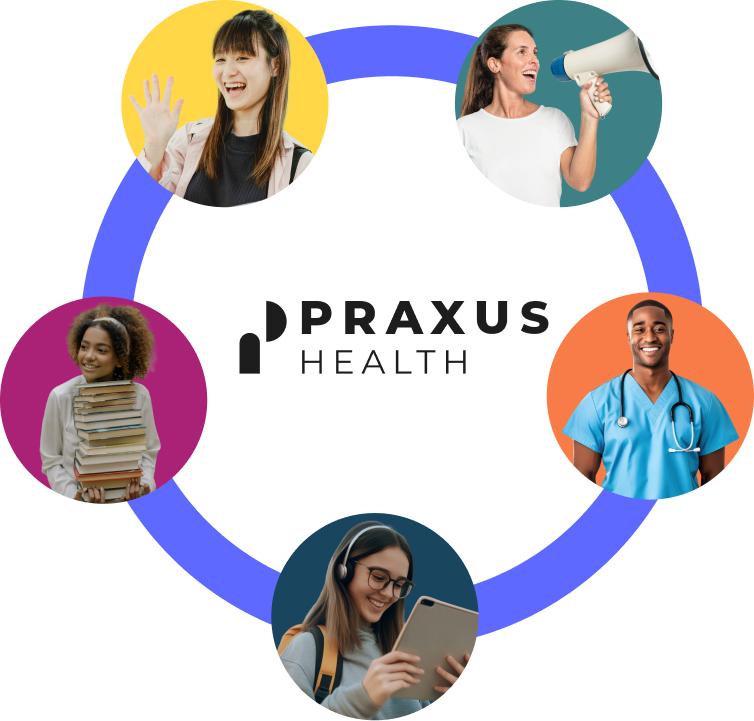 Praxus Health - Multimodal Approach to Healthcare circle white bg